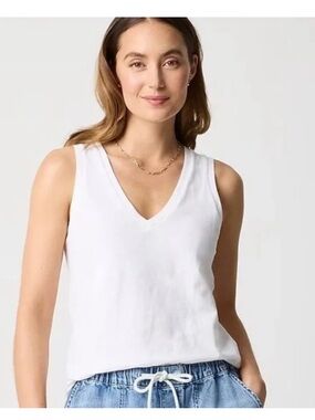 J.Crew Slub cotton V-neck tank top
